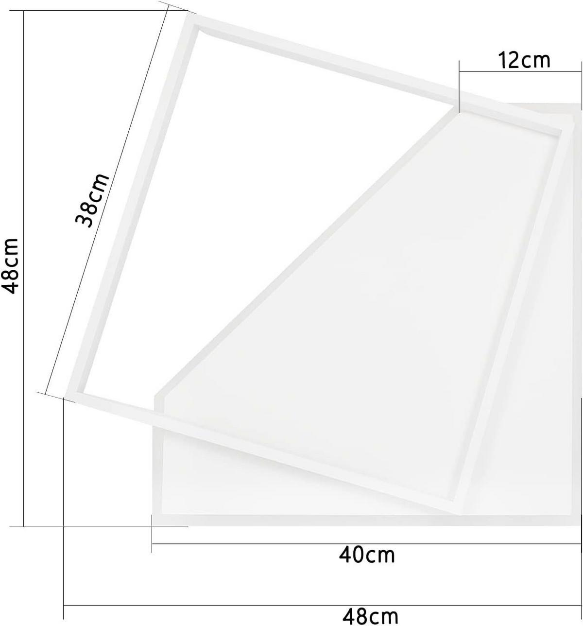 LED-DECKENLEUCHTE Alexander 48/48/6 cm - Weiß, Metall (48/48/6cm) - Nettlife