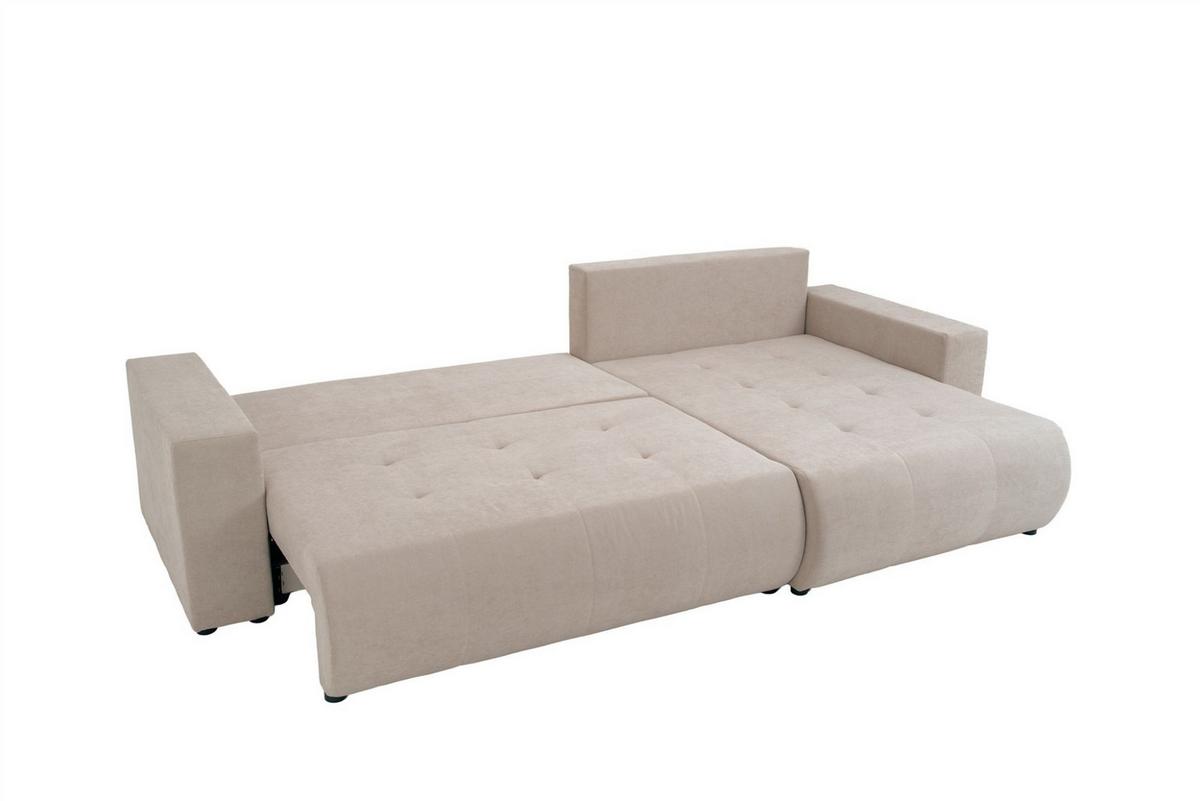 ECKSOFA Armari Mit Schlaffunktion - Grün, Holzwerkstoff/Textil (277/154cm) - Fun Möbel