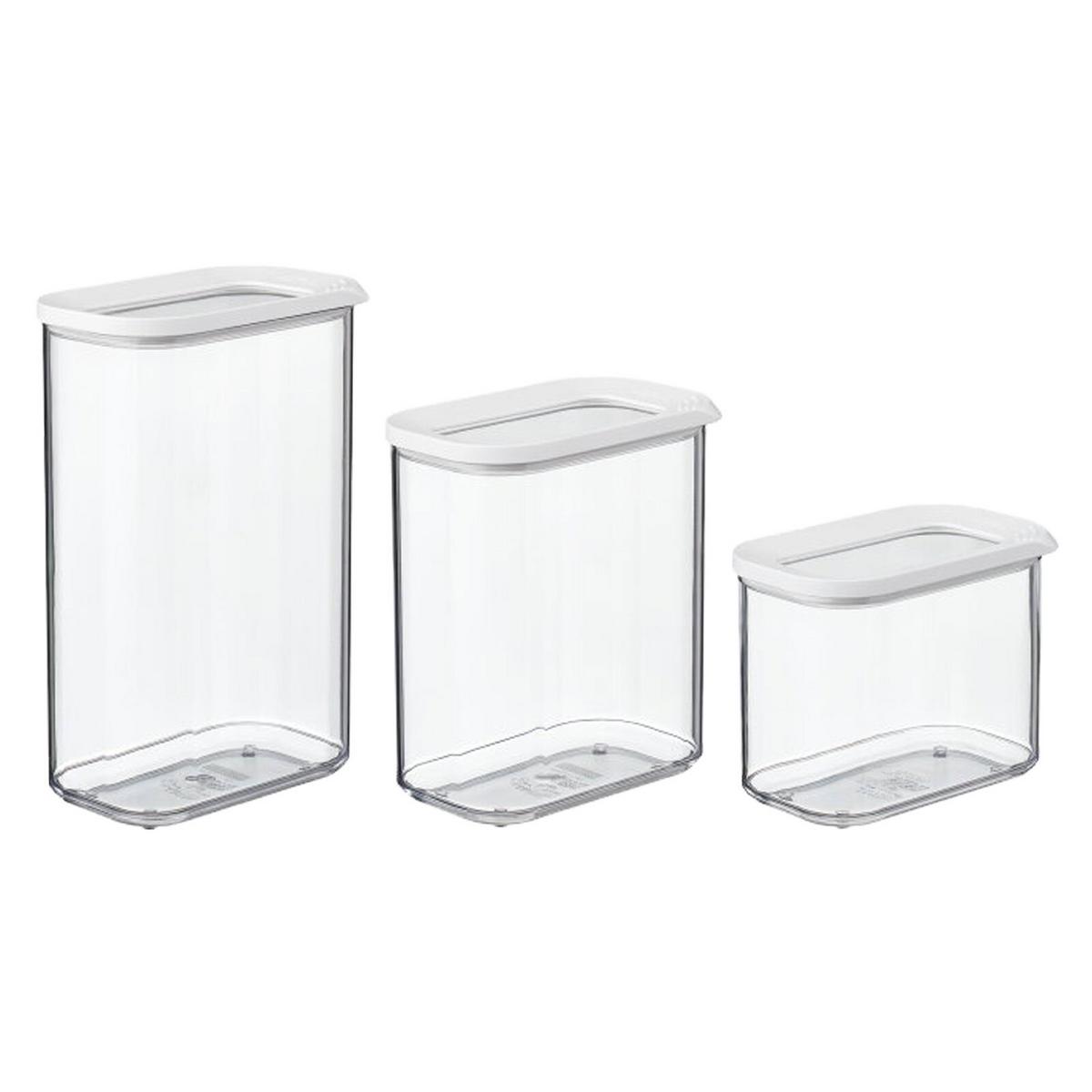 VORRATSDOSEN Modula weiß 3er Set - Weiß, Kunststoff (2/2/2cm) - Mepal