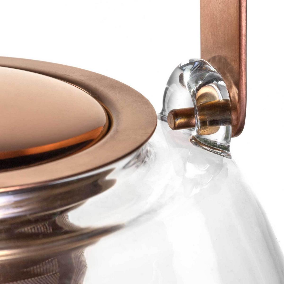 TEEKANNE MIT METALLHENKEL Tè Per Te transparent 1,2 Liter - Transparent, Glas (1.2L) - Leonardo Living