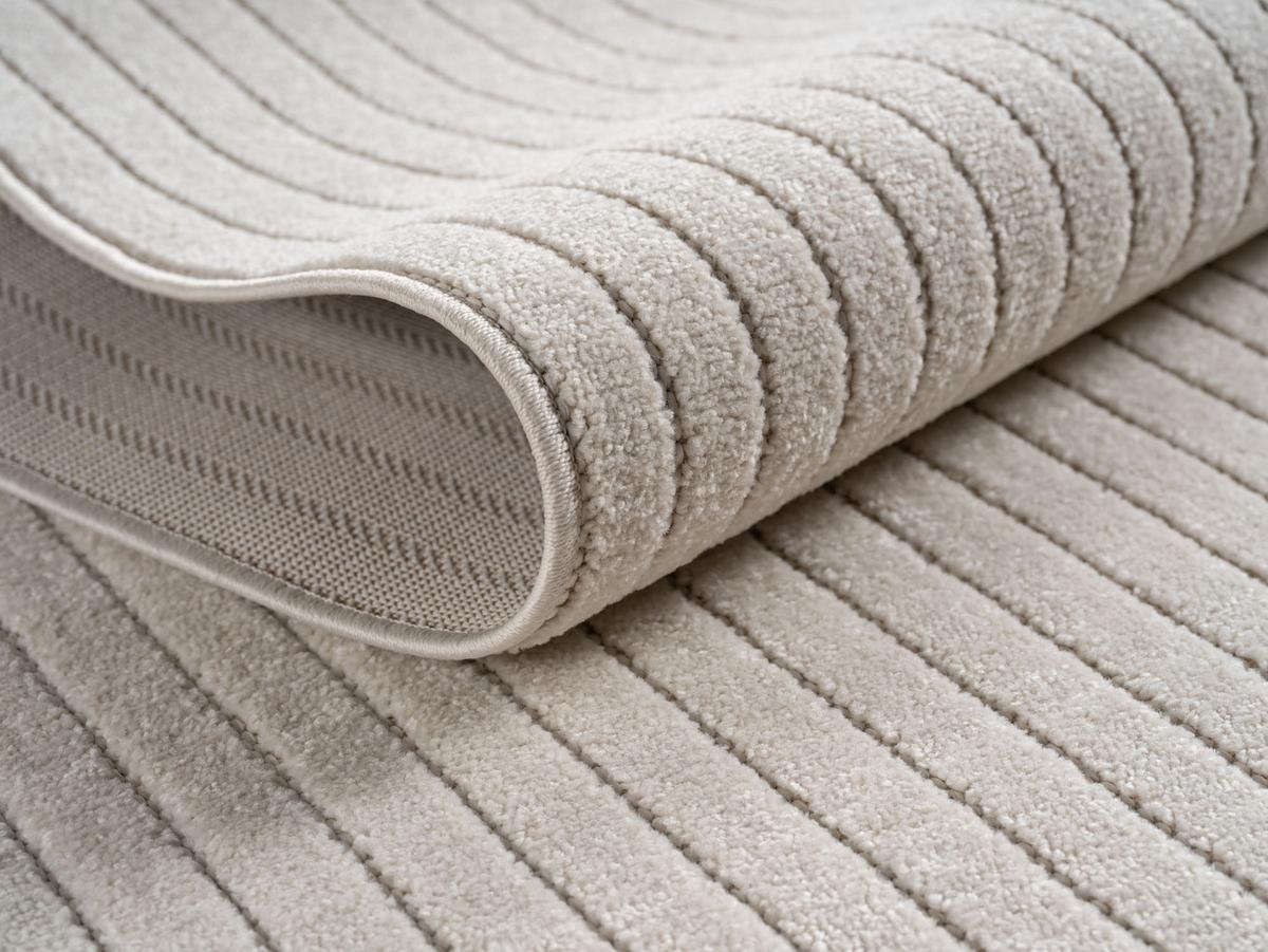 TEPPICH Outdoor ENGADIN in Creme, im Skandi-Stil mit 3D-Design, aus Polypropylen, 200 x 290 cm - Beige, Textil (290/200cm) - KADIMA DESIGN