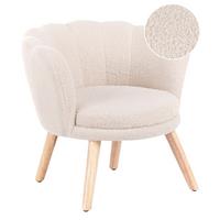 KINDERSESSEL Bouclé Hellbeige Halby - Beige, Textil (60/54/54cm) - Beliani