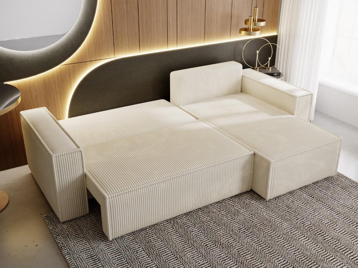 ECKSOFA Prato XL Beige - Beige/Schwarz, Holz/Kunststoff (280/170cm) - Graingold