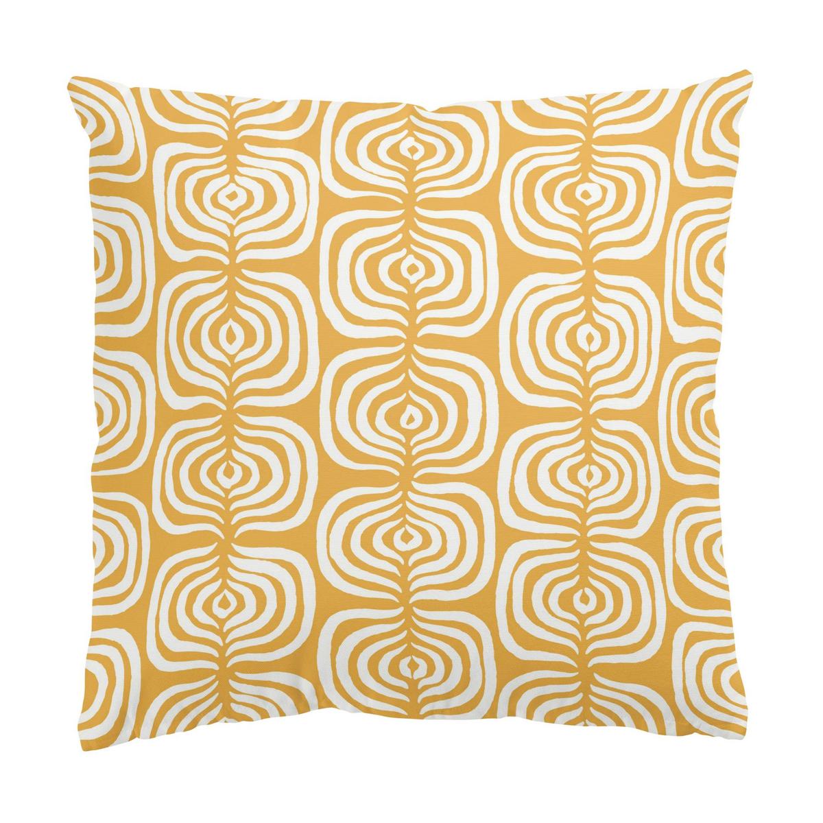 DEKOKISSEN 2er-Set Ethnomuster Duo I 40/40 cm - Gelb, Textil (40/40cm) - Bilderwelten