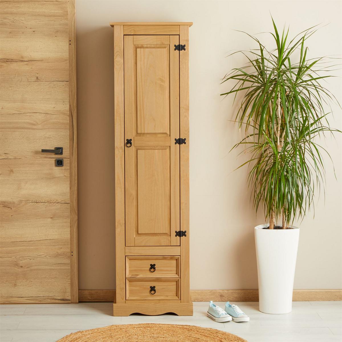 SCHUHSCHRANK TEQUILA braun - Braun, Holz (53/190/38cm) - IDIMEX