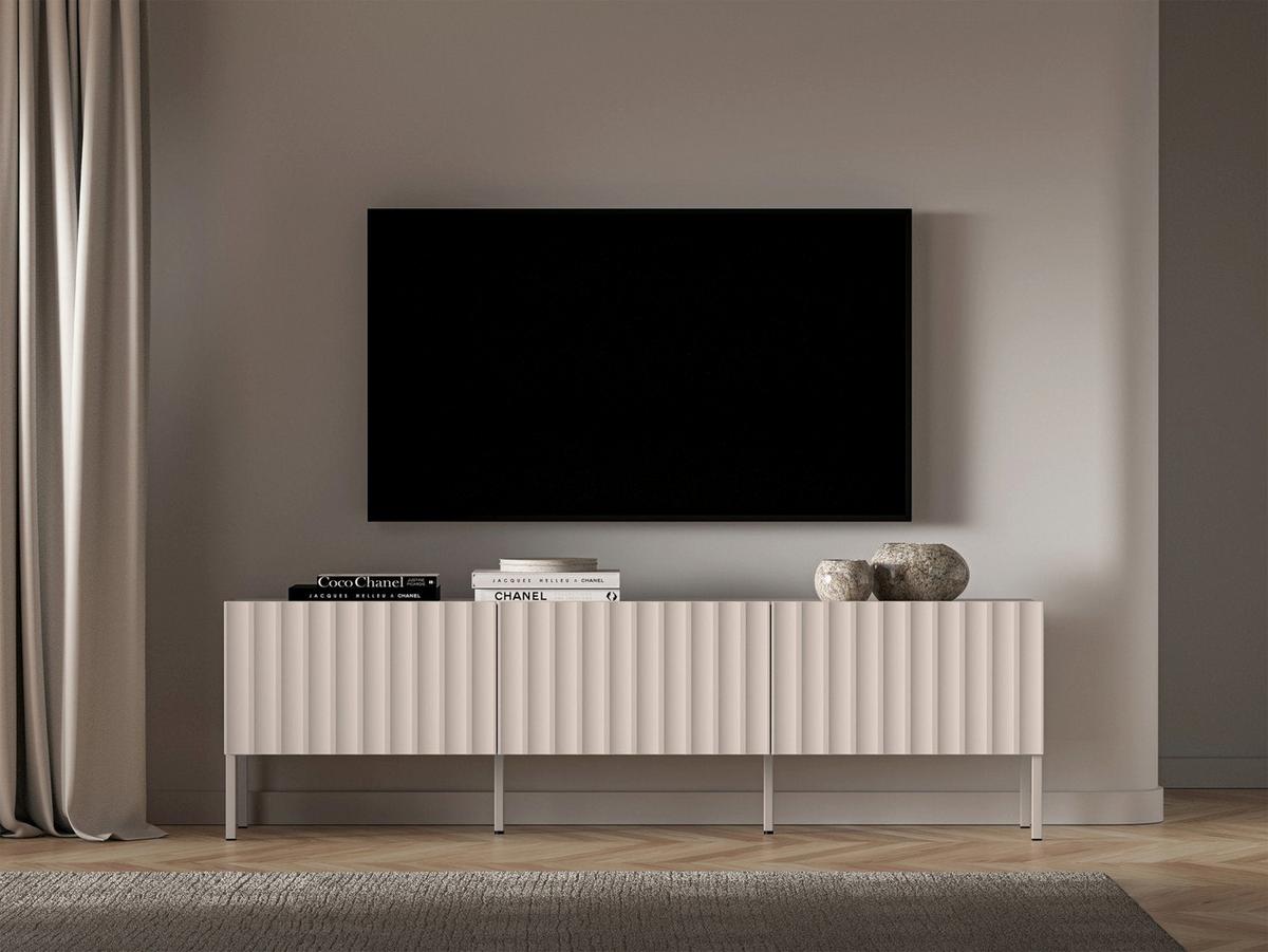 TV-LOWBOARD Derriva Hellbeige 170 cm - Ecru/Beige, Holzwerkstoff/Metall (169.8/49.7/37cm) - Selsey