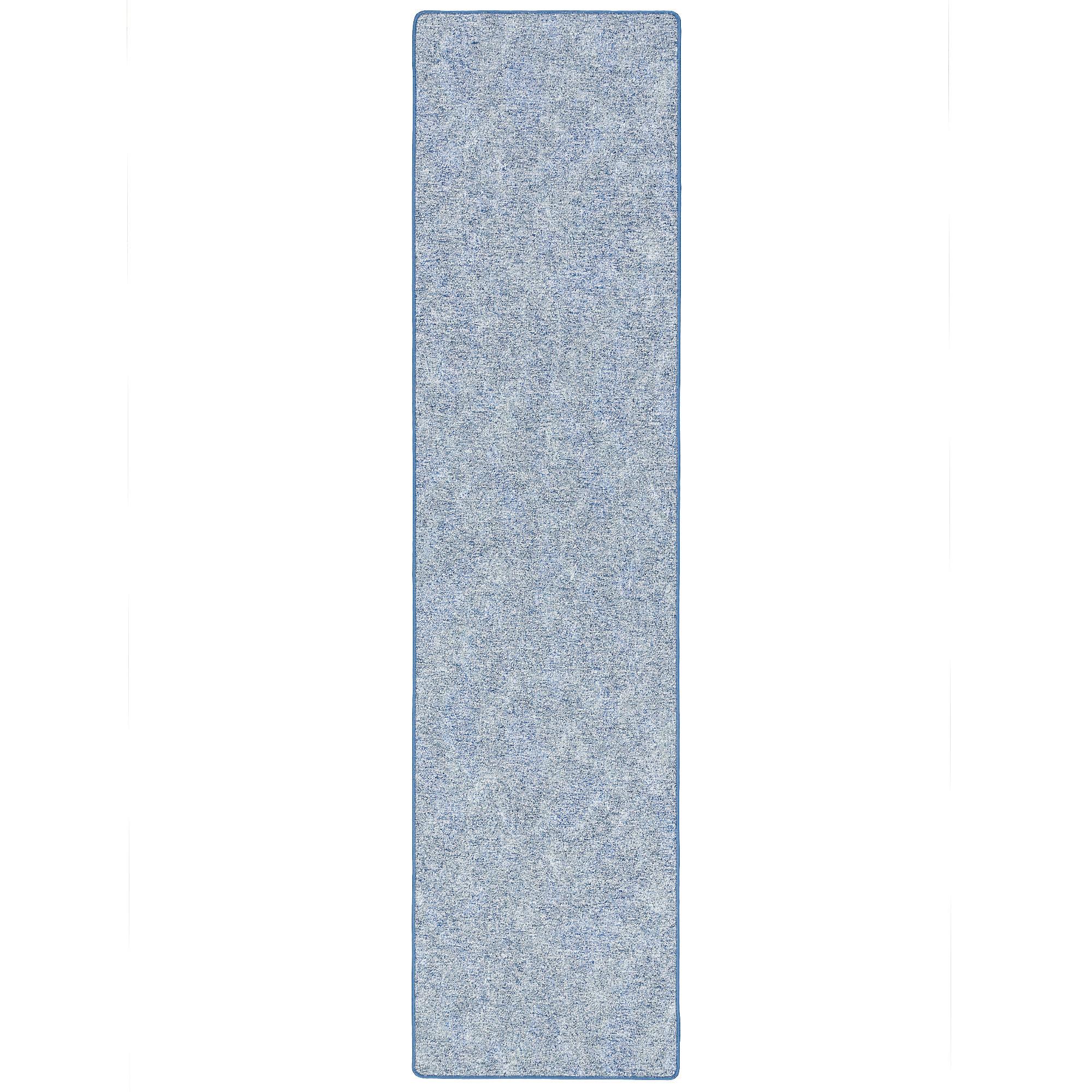 SCHLINGENTEPPICH MEMORY MELIERT LÄUFER - Blau, Textil (100/200cm) - Snapstyle