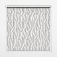 INNENROLLO - Fensterrollo - Rollo - 90x180 cm - 3D-Würfel - Braun, Kunststoff (90/180/0.5cm) - TULUP