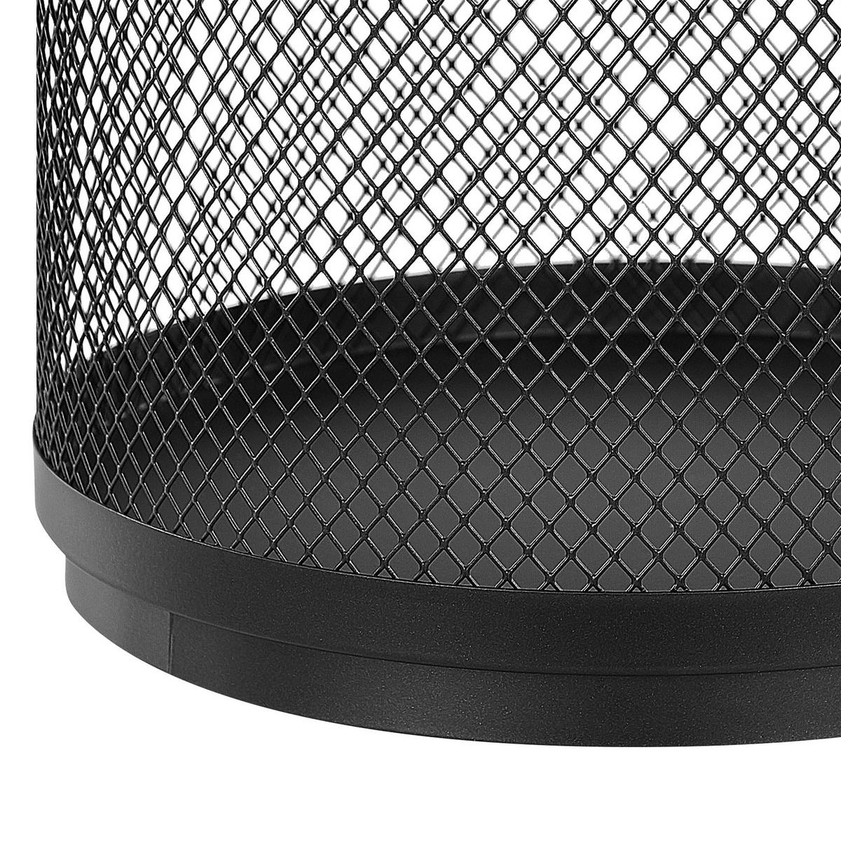 LATERNE Metall 24 cm Schwarz Yamdena - Schwarz, Metall (24/24/24cm) - Beliani