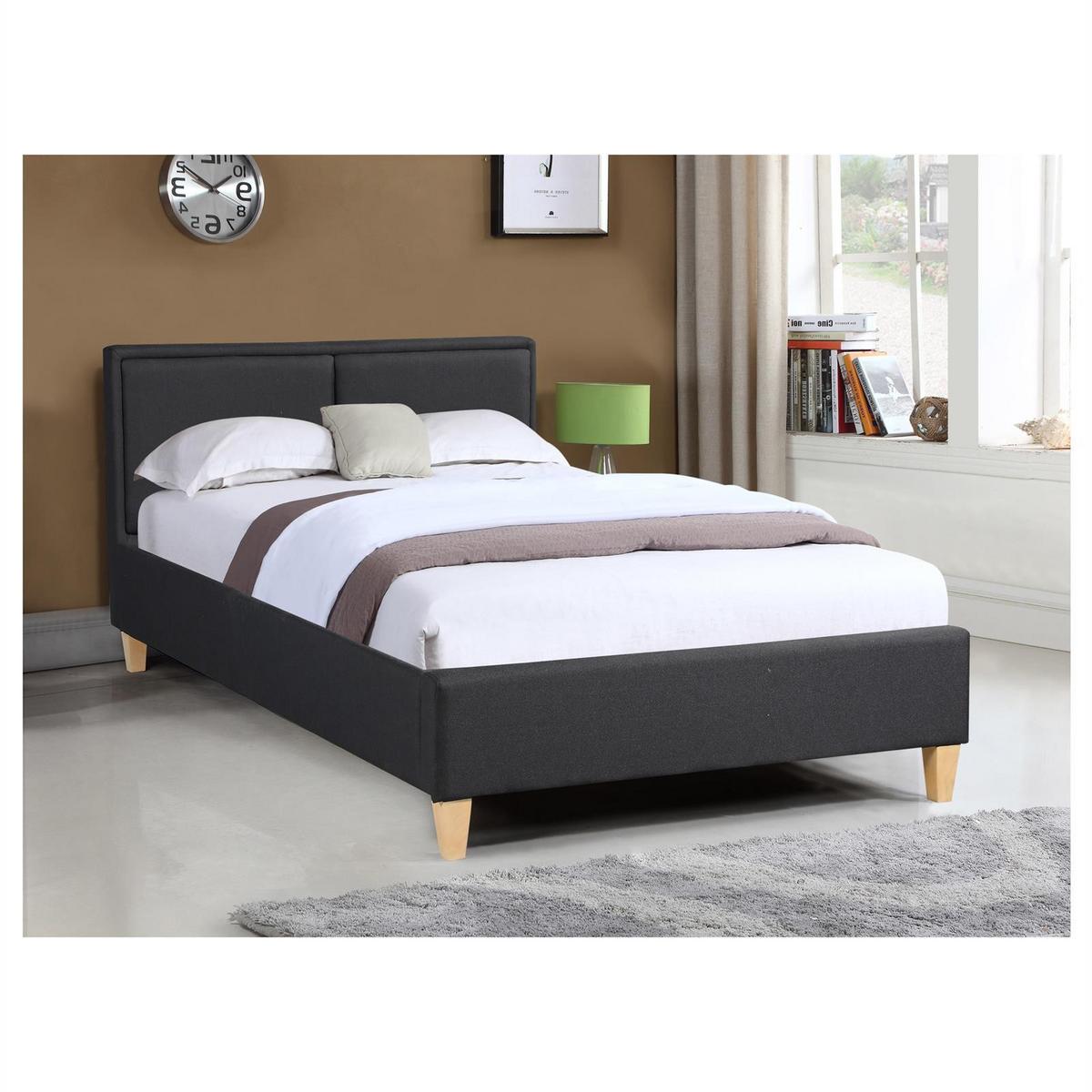 POLSTERBETT ANAIS 120X200 CM - Schwarz, Textil (120/200cm) - CARO-Möbel