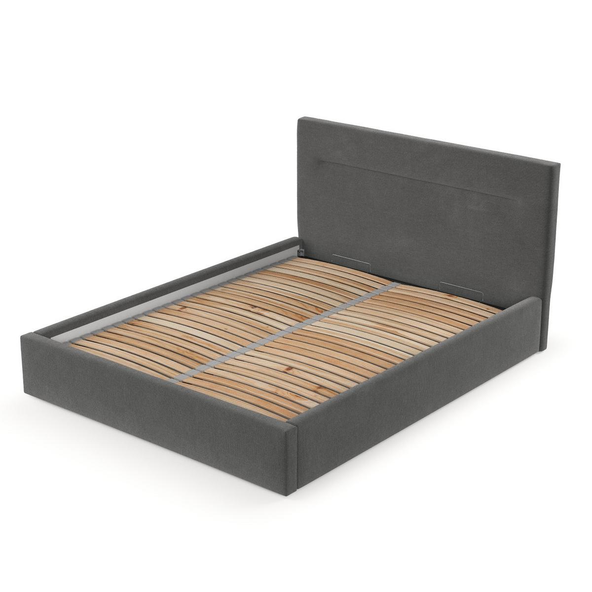 POLSTERBETT Liline 180/200 cm Anthrazit im Asti Stoff - Anthrazit/Schwarz, Holz/Holzwerkstoff (180/200cm) - AltaBeds