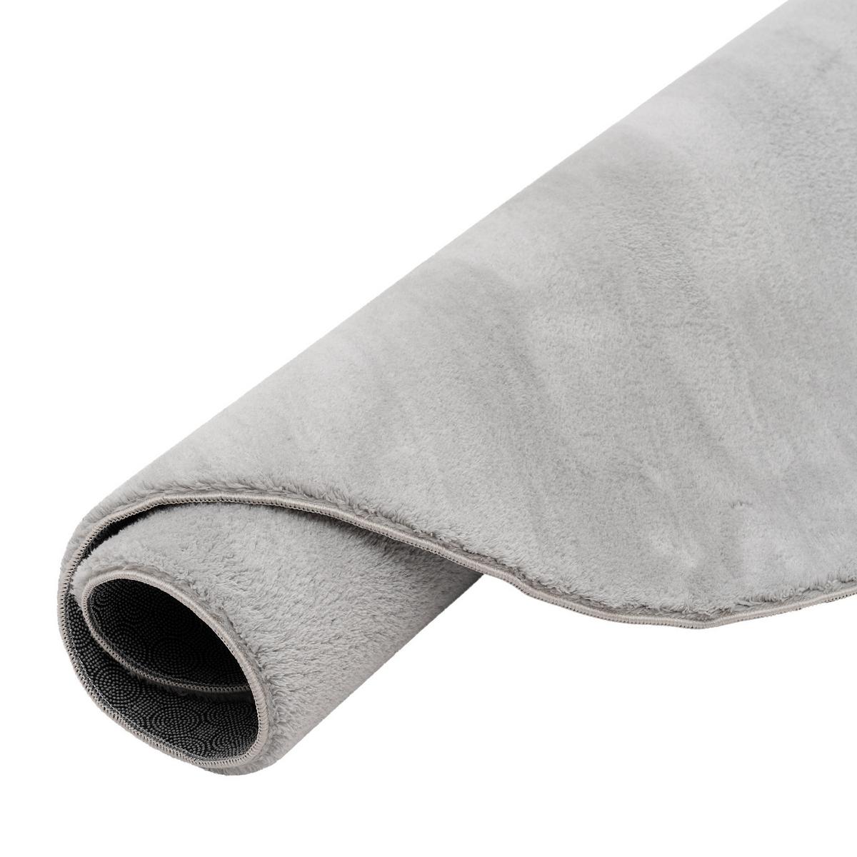 KINDER SUPER SOFT FELLTEPPICH PEARL KIDS RUND - Grau, Textil (120/120cm) - Pergamon