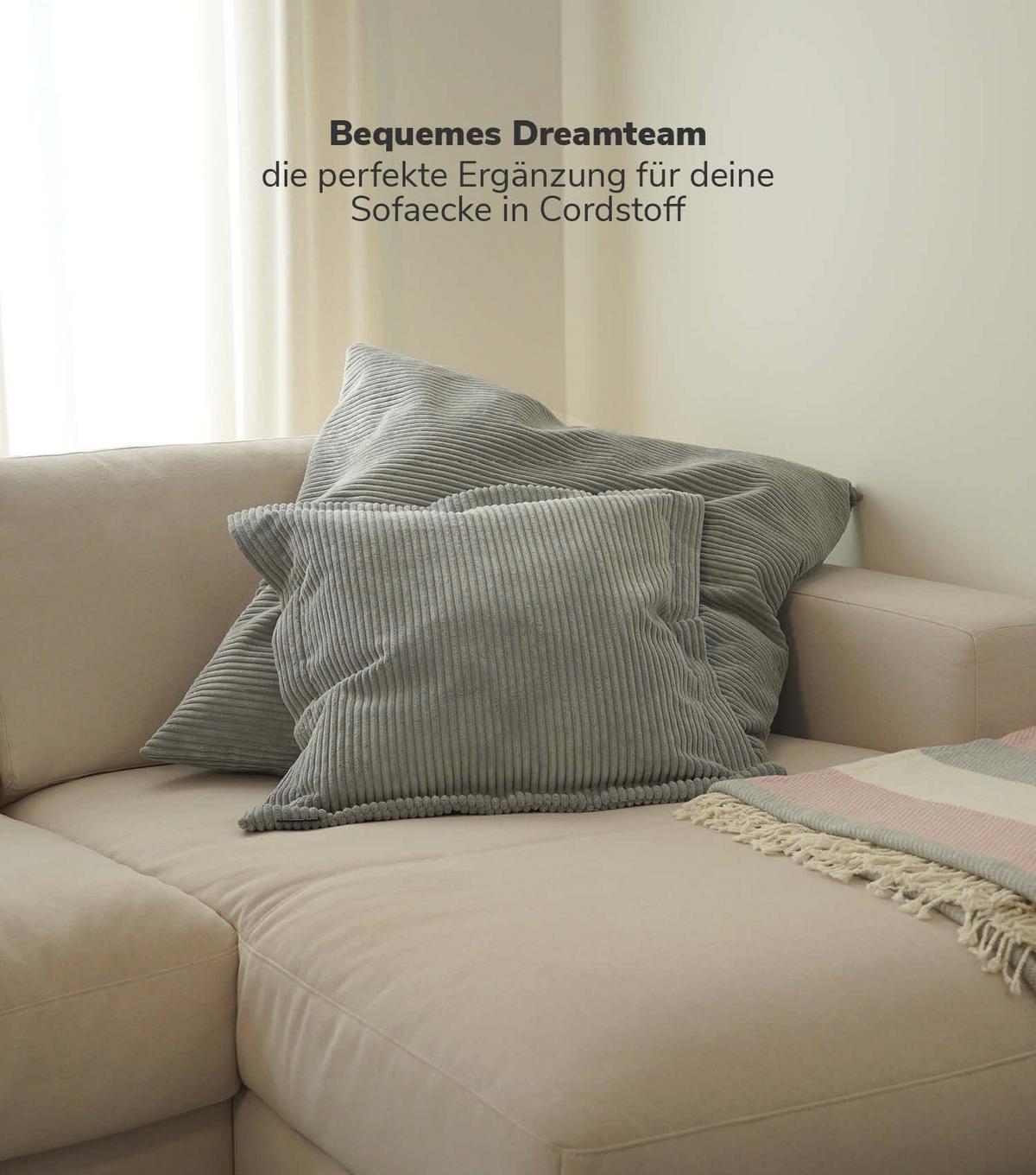 SOFAKISSEN Das Wölkchen - Anthrazit, Textil (70/8cm) - Mokebo