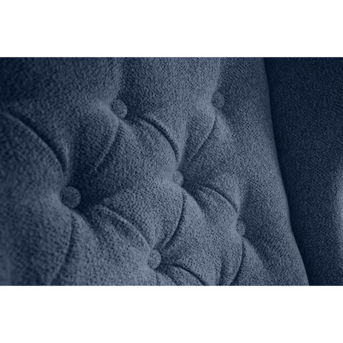 CHESTERFIELD-SESSEL Falco dunkelblau mit Wenge Holzbeinen - Blaugrau, Holz/Textil (82/102/92cm) - Beautysofa