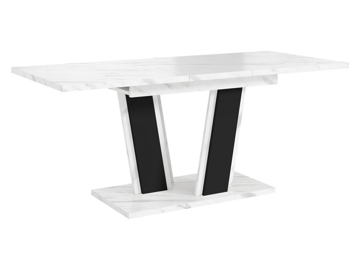 ESSTISCH Muss 160 - Schwarz/Weiß, Holzwerkstoff (80/120/75cm) - MIRJAN24