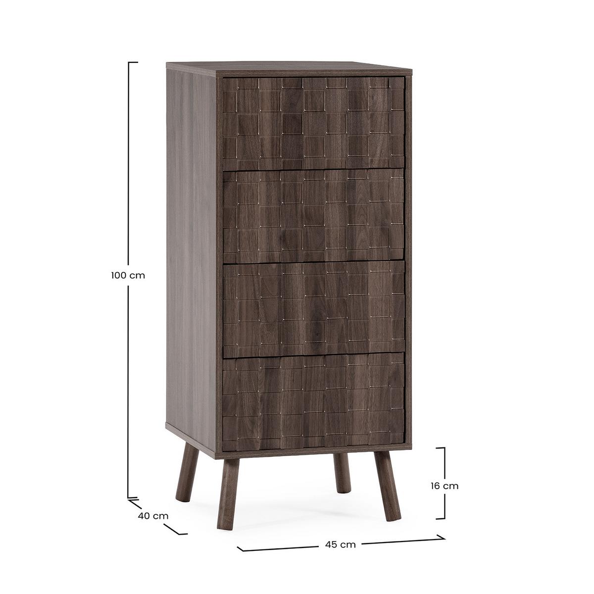 KOMMODE 45/100/40 Canadá Walnuss-Optik - Walnussfarben, Holzwerkstoff (45/100/40cm) - VS Venta-stock