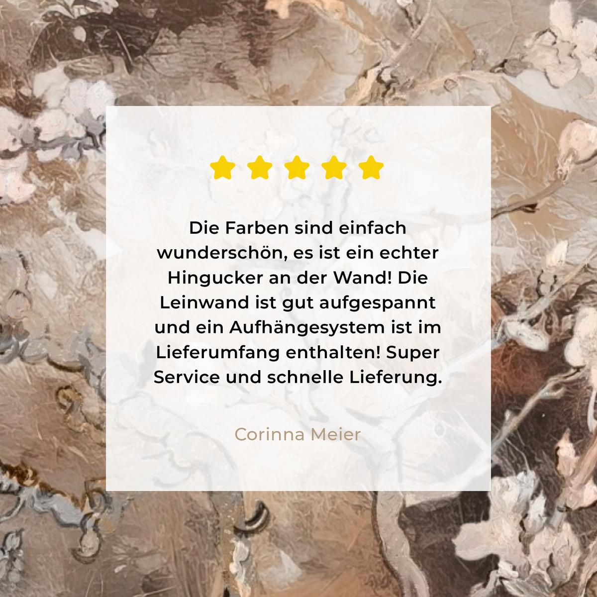 LEINWANDBILD Mandelblüte - Kunst - Van Gogh - Beige - Abstrakt Deko Groß 90x140 cm - Braun, Textil (90/140cm) - MuchoWow