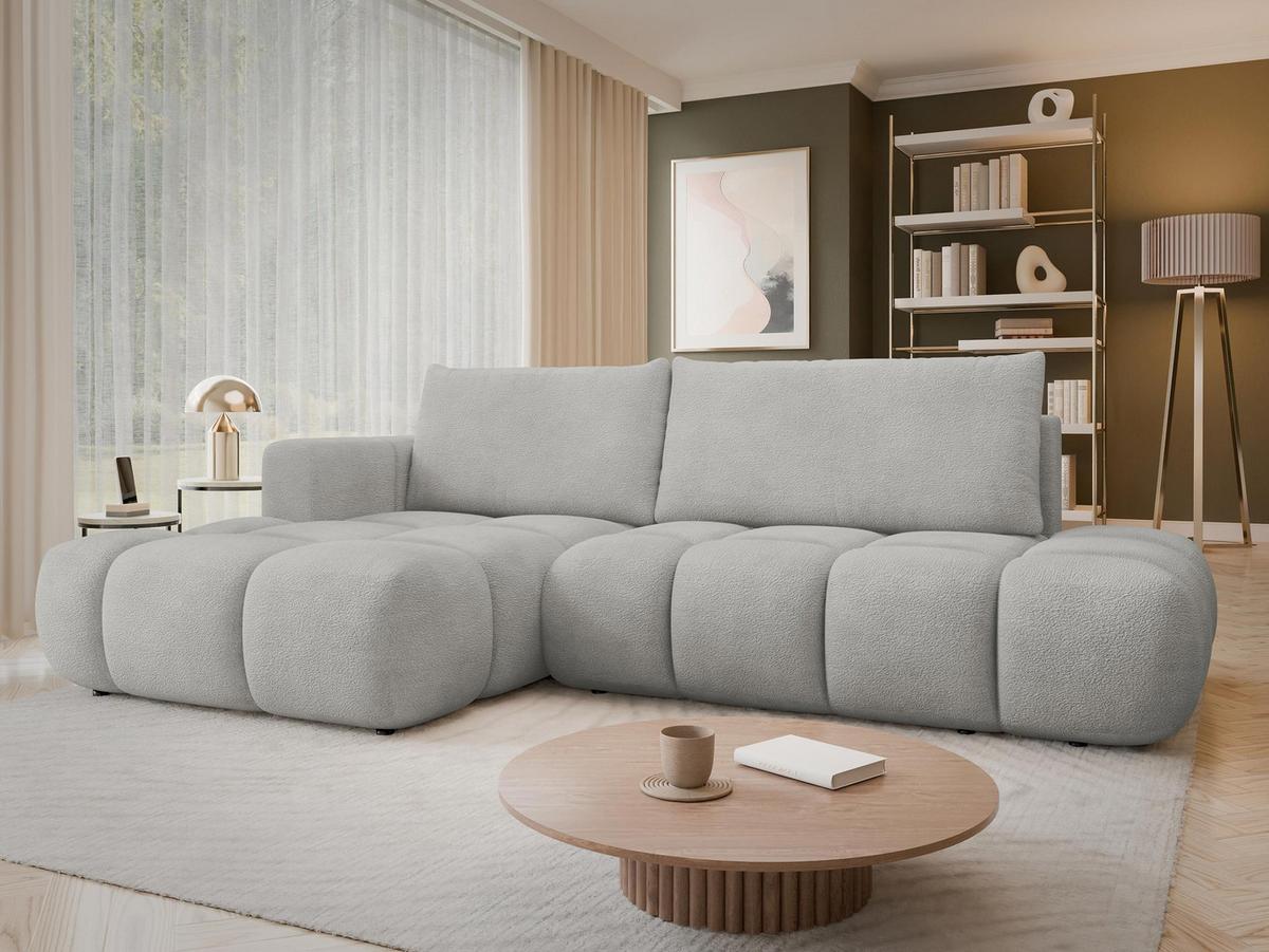 ECKSOFA Soffi, Seite: Links - Schwarz/Grau, Holz/Kunststoff (283/166cm) - MIRJAN24