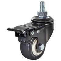 ROLLEN 4er Set für Eckschreibtisch Schwarz Destines - Schwarz, Kunststoff (10/4/10cm) - Beliani