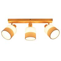 DECKENSTRAHLER Rikoh 16/13/48 cm - Beige, Holz (48/16/13cm) - ZMH