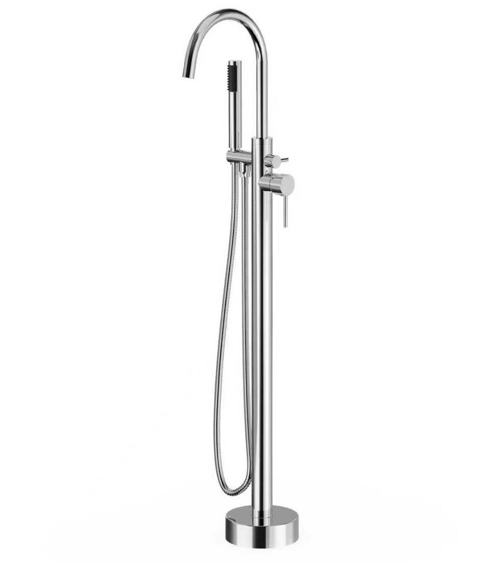 BADEWANNENARMATUR Fuji freistehend Chrom - Chromfarben, Metall (16/115/22cm) - Badplaats