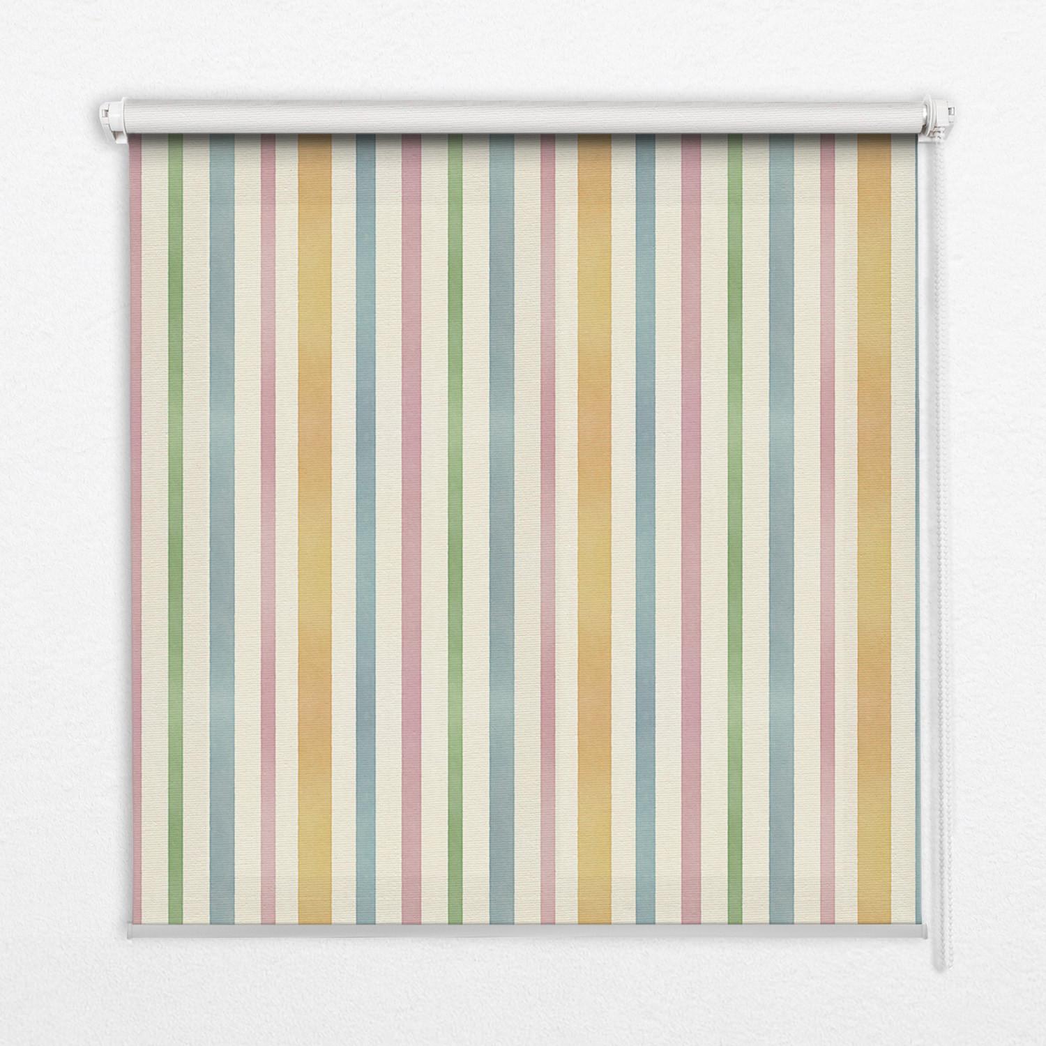 INNENROLLO - Fensterrollo - Rollo - 80x140 cm - Bunte vertikale Streifen - Gelb, Kunststoff (80/140/0.5cm) - TULUP