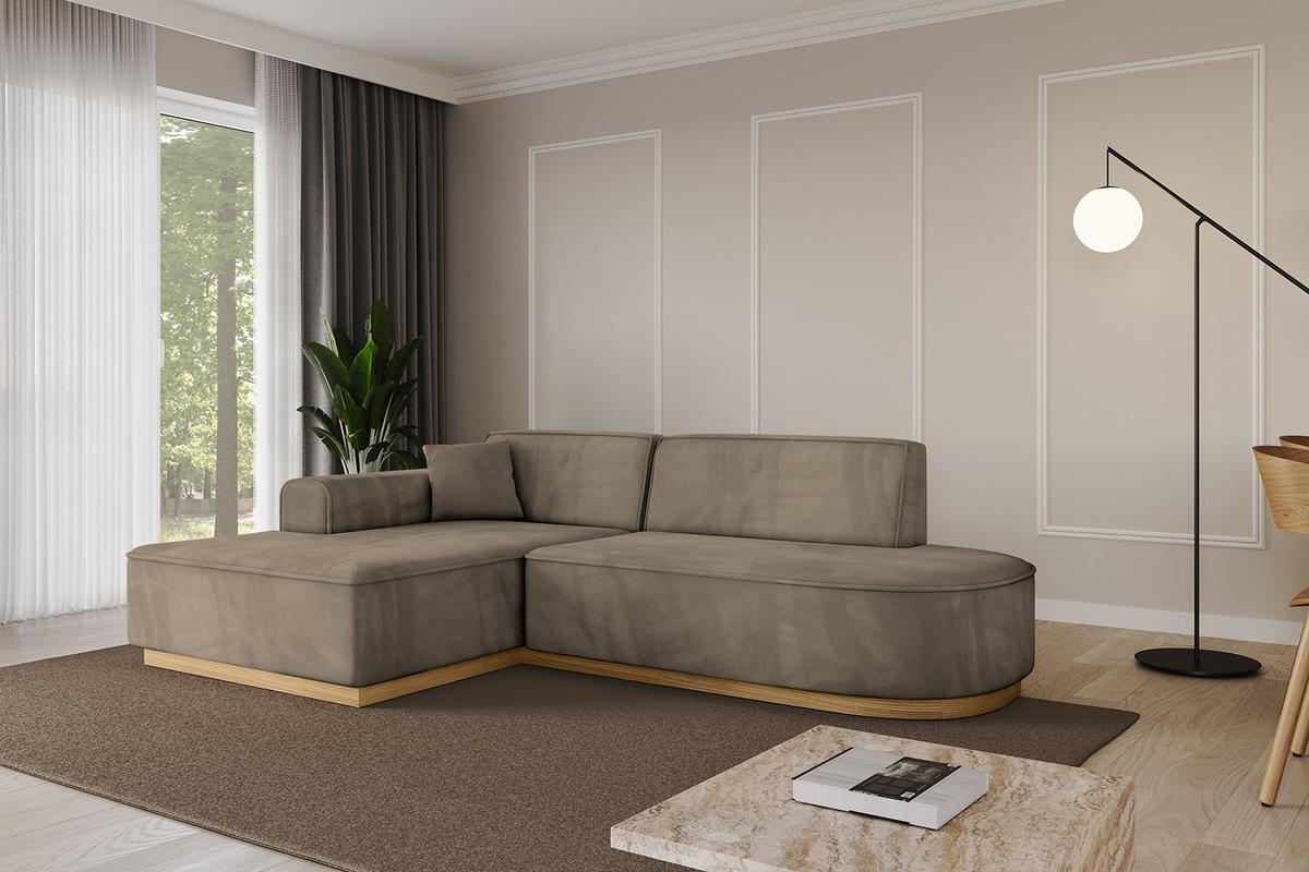 ECKSOFA Ottomane Links IREA-L1-v2 - 234x171x83 cm Braun - Braun, Holzwerkstoff/Textil (234/171cm) - ALTDECOR