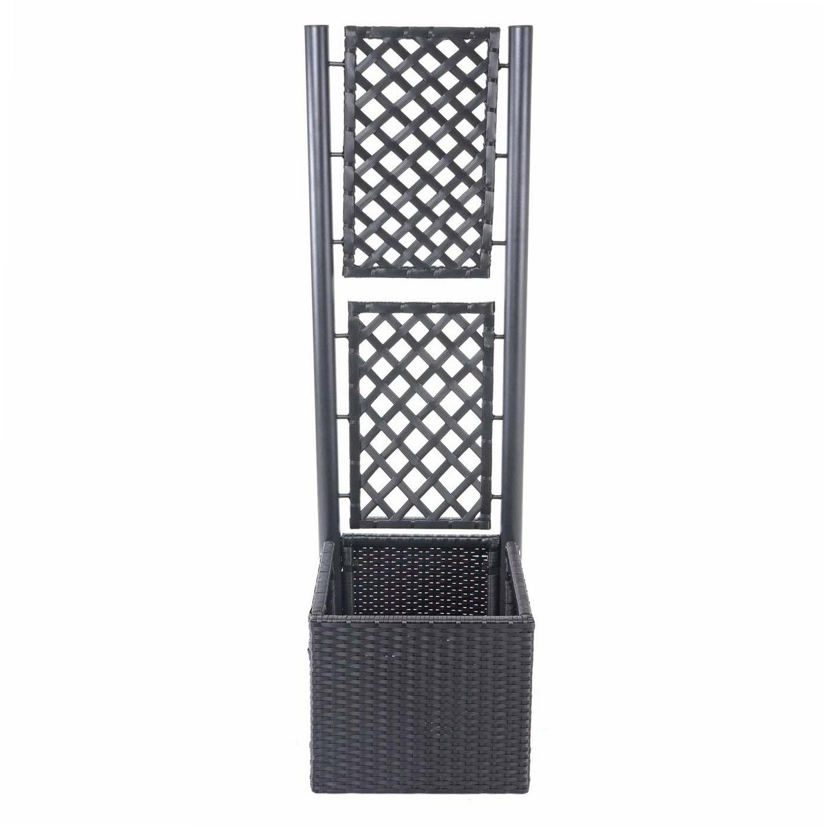 POLY-RATTAN RANKGITTER Anthrazit - Anthrazit, Kunststoff (43/142/43cm) - MCW