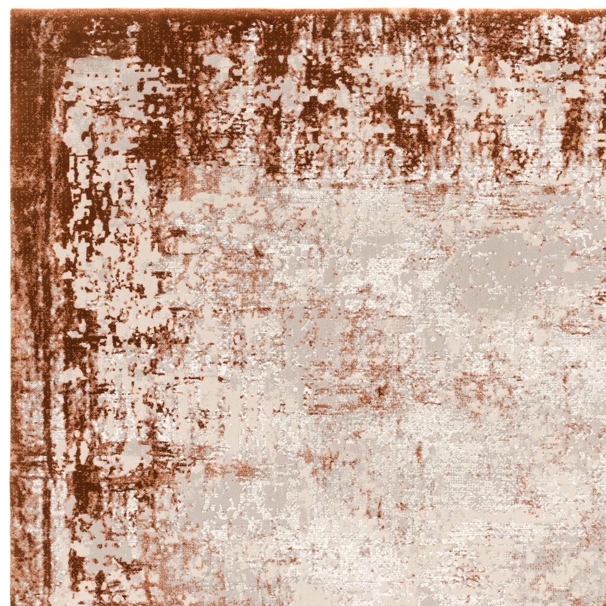 TEPPICH TIBER-Rieti, abstrakt, Terrakotta, 120 x 170 cm - Orange, Textil (170/120cm) - KADIMA DESIGN