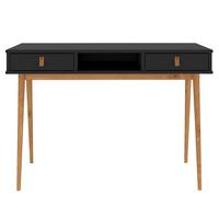 SCHREIBTISCH KIM schwarz/Eiche - Eichefarben/Schwarz, Holz (50/110/76cm) - IDIMEX