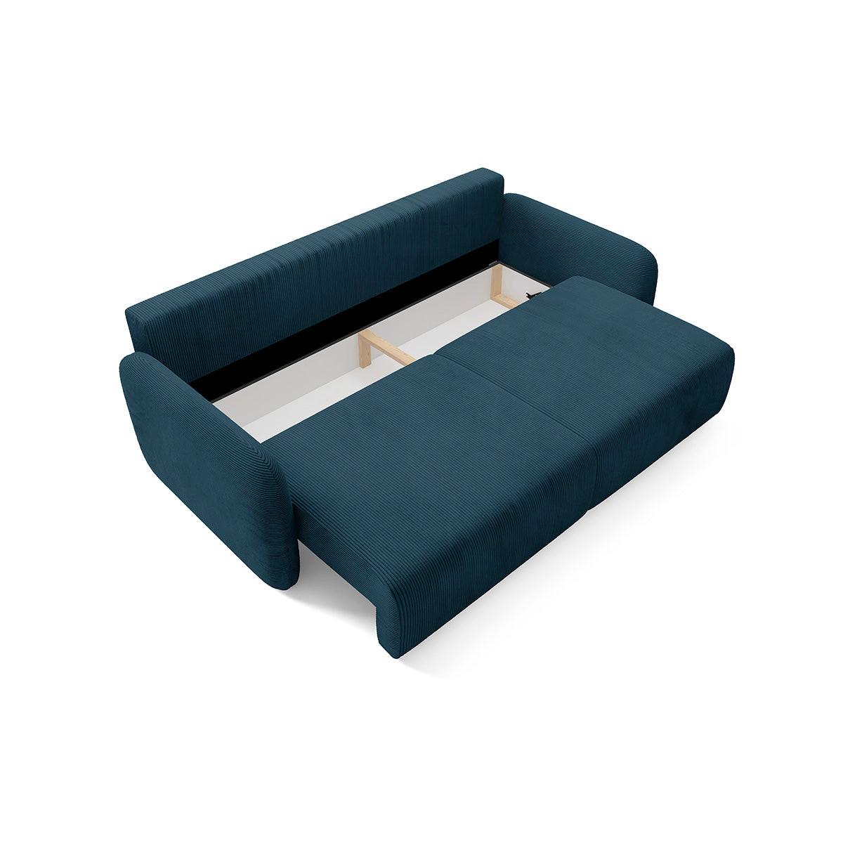 SOFA Dora 3 Sitzplätze Dunkelblau - Blau, Holz (233/92/110cm) - Petits-meubles