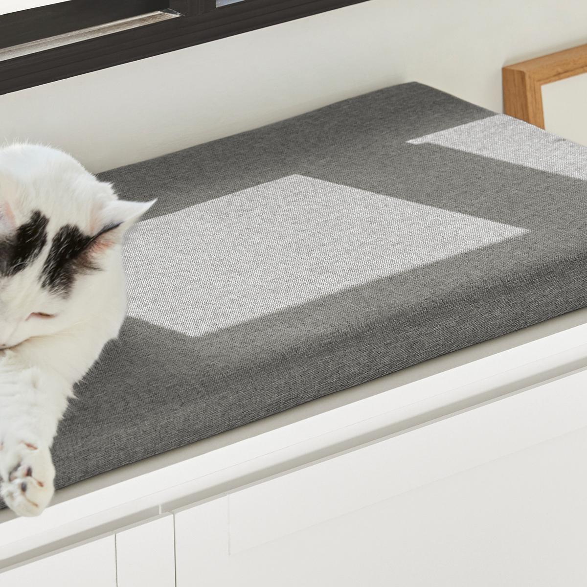 KATZENHAUS Weiß - Weiß, Holzwerkstoff/Metall (90/44/36cm) - SoBuy