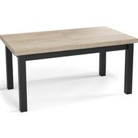 ESSTISCH Gemini rechteckig ausziehbar, Sonoma Eiche 160-210/90/78 cm - Schwarz/Sonoma Eiche, Holz/Holzwerkstoff (90/210/78cm) - WFL GROUP