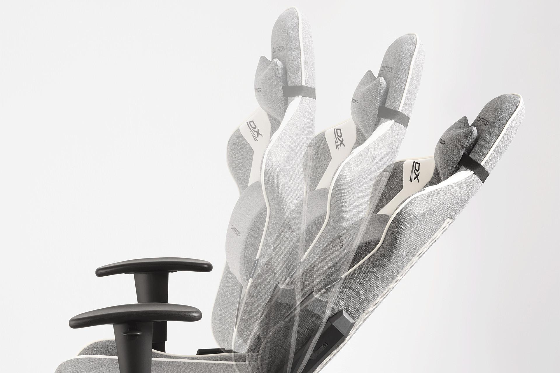 Grauer Schreibtischstuhl mit ergonomischer Rückenlehne von mömax