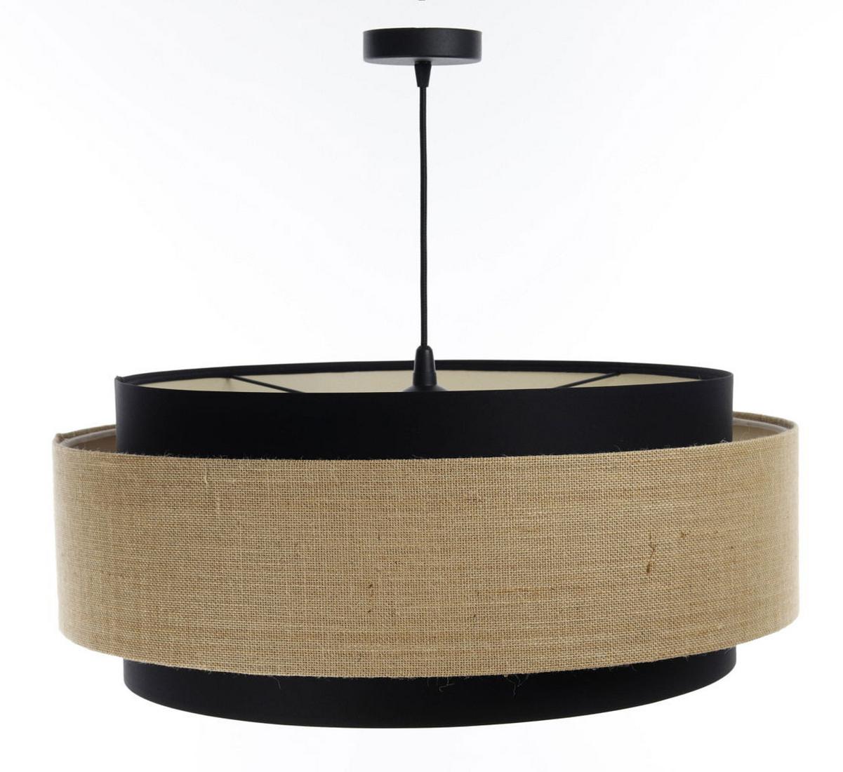 HÄNGELEUCHTE Schwarz 60/25 cm - Beige, Kunststoff (60/1.9/25cm) - ONZENO