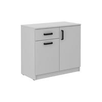 KOMMODE MALTESA 80/73/41 cm mit 1 Schubladen 2 Türen Grau - Grau, Holzwerkstoff (80/73/41cm) - MASSENO