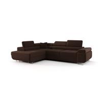 ECKSOFA Monaro Mit Schlaffunktion - Braun, Holzwerkstoff/Textil (202/275cm) - Fun Möbel