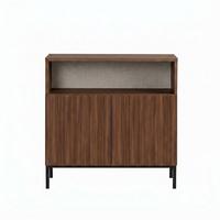 SIDEBOARD 2 Türen Fach Kaschmir- und Holzdekor 40/80/80 cm - Naturfarben, Holzwerkstoff (40/80/44cm) - Calicosy