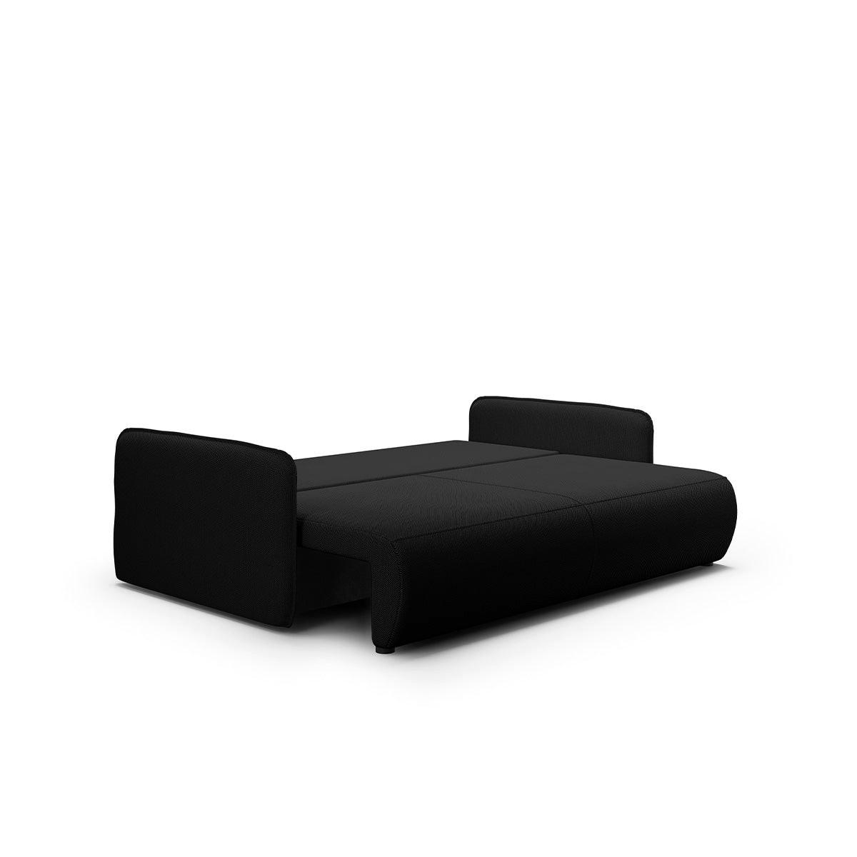 SOFA Claudio 3 Sitzplätze Schwarz - Schwarz, Holz (216/86/105cm) - Petits-meubles
