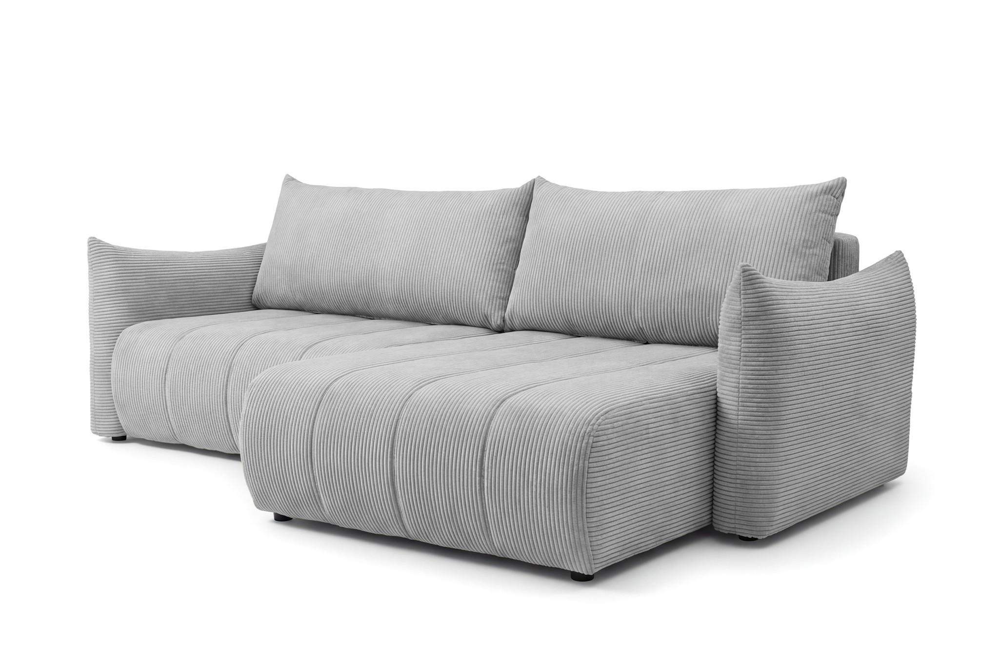 ECKSOFA Ontario Mit Schlaffunktion - Hellgrau, Holzwerkstoff/Textil (260/154cm) - Fun Möbel