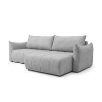 ECKSOFA Ontario Mit Schlaffunktion - Hellgrau, Holzwerkstoff/Textil (260/154cm) - Fun Möbel