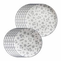 TAFELSERVICE Sendai Blume grau 12-tlg. - Grau, Keramik (2/2/2cm) - Ritzenhoff Breker