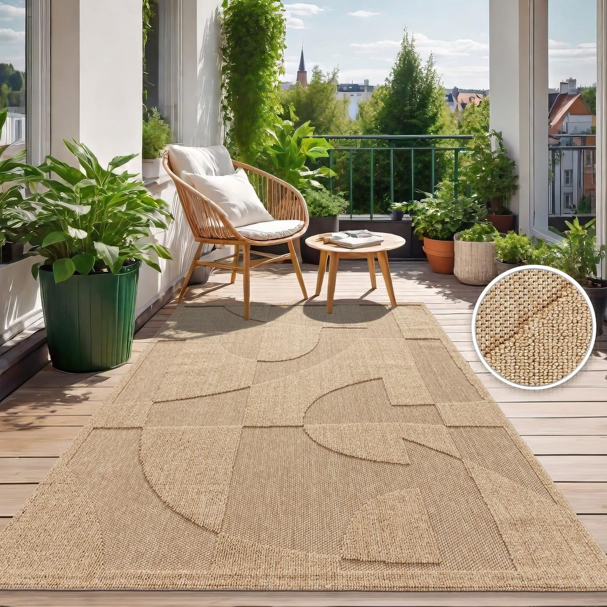 OUTDOORTEPPICH Boho Beige 160 x 220 cm - Beige, Kunststoff (160/220cm) - TT Home