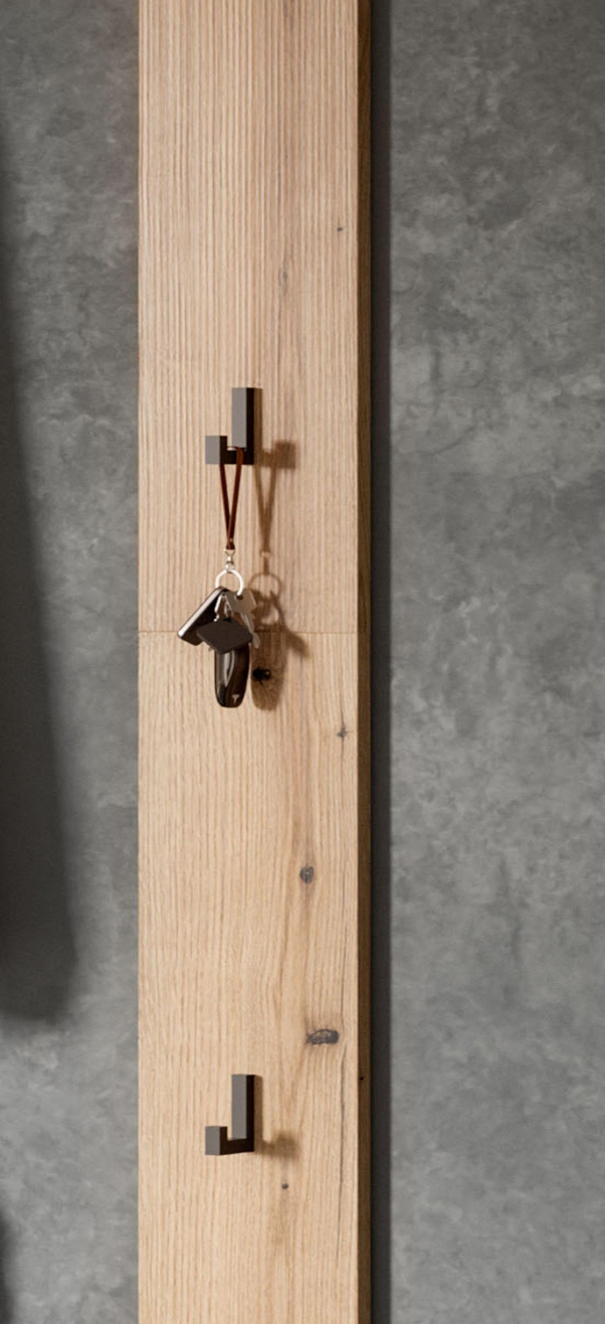 GARDEROBENPANEEL Evoke Eiche, Wandgarderobe 15 x 160 cm - Eichefarben, Holzwerkstoff/Metall (15/160/4cm) - Inn.Furn