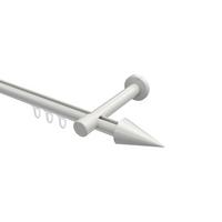 GARDINENSTANGE INNENLAUF Prestige Savio 300 cm (geteilt in 3 x 100 cm), 1-läufig, 20 mm Ø Weiß - Weiß, Metall (300cm) - INTERDECO