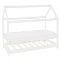 KINDERBETT mit Dach und Matratze 80x160 cm Weiß - Weiß, Holz (80/160cm) - ML-DESIGN