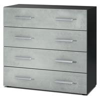 KOMMODE Pavos Beton Oxid Optik - Hellgrau, Holzwerkstoff (76/72/35cm) - Vladon