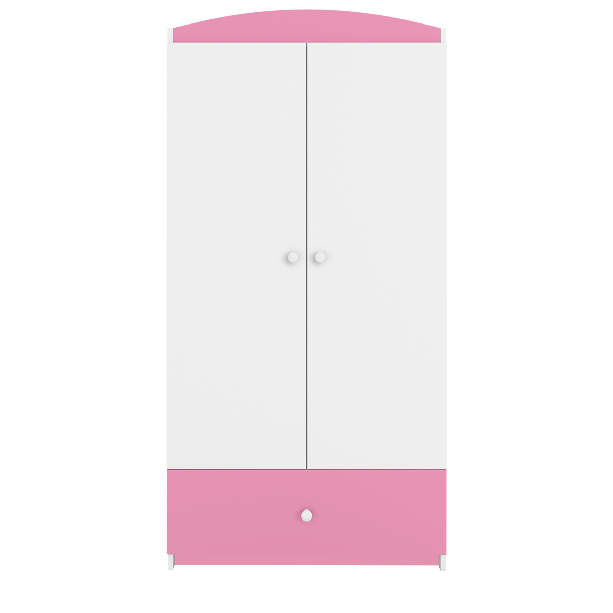 KINDERKLEIDERSCHRANK Basic - Hellrosa, Holzwerkstoff (90/175/52cm) - RAUMHIRSCH FURNITURE