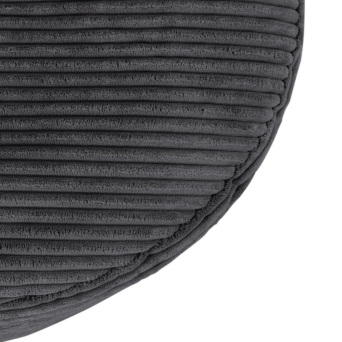 SITZPOUF Rund Milano - Schieferfarben/Anthrazit, Textil (55/35/55cm) - icon