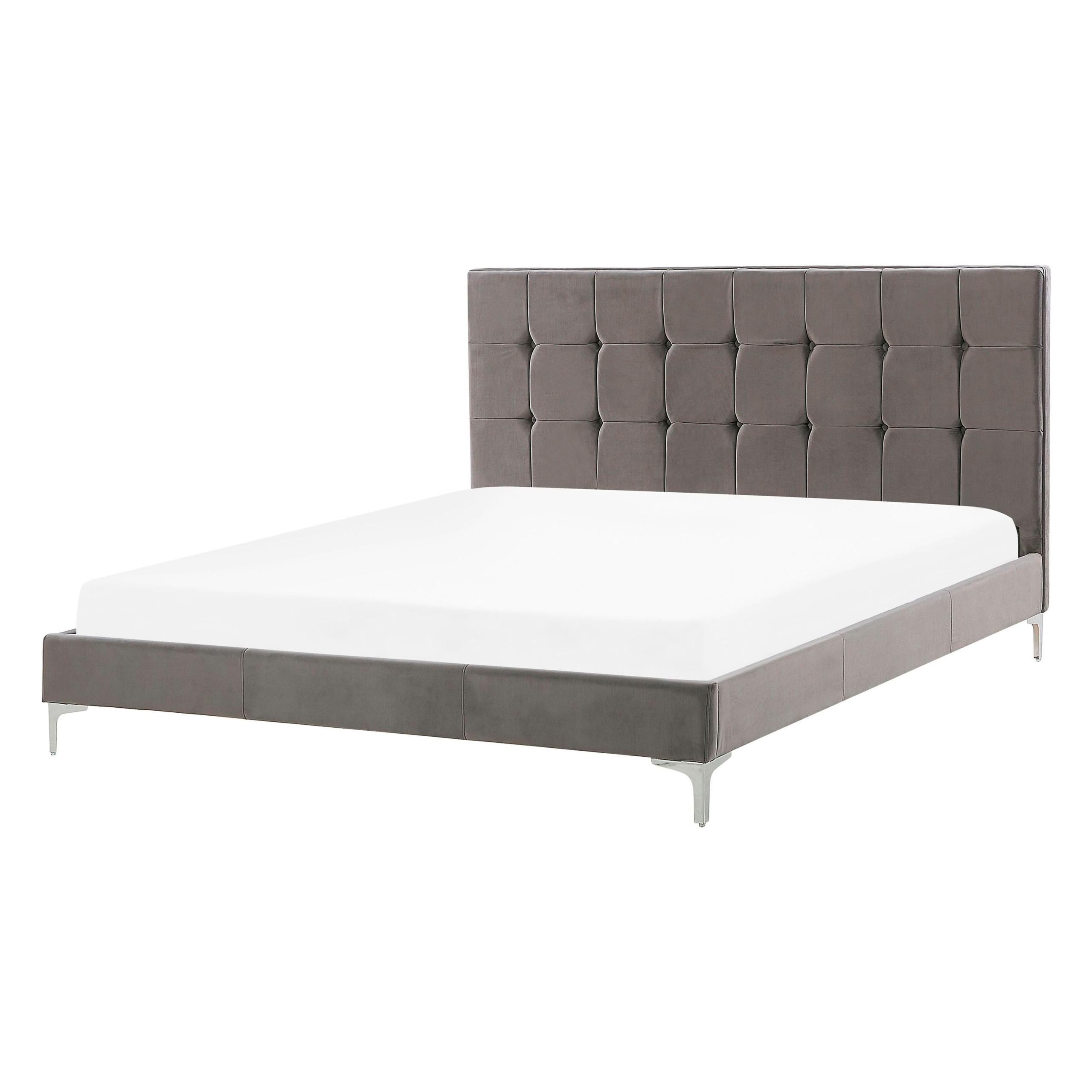 POLSTERBETT 140/200cm Grau Ambert - Grau, Textil (140/200cm) - Beliani